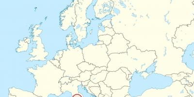 Kort af Vatíkanið evrópu